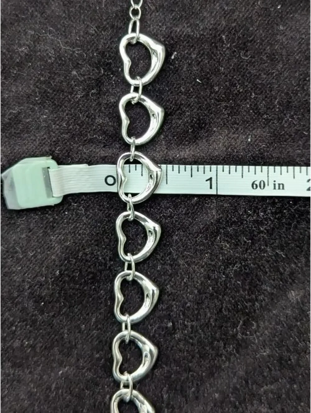 Sterling Silver Open Heart Link Toggle Bracelet 925 Bridal Bridesmaid